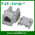 Popular utilizado 90 grados RJ45 utp Cat.6 Keystone Jack